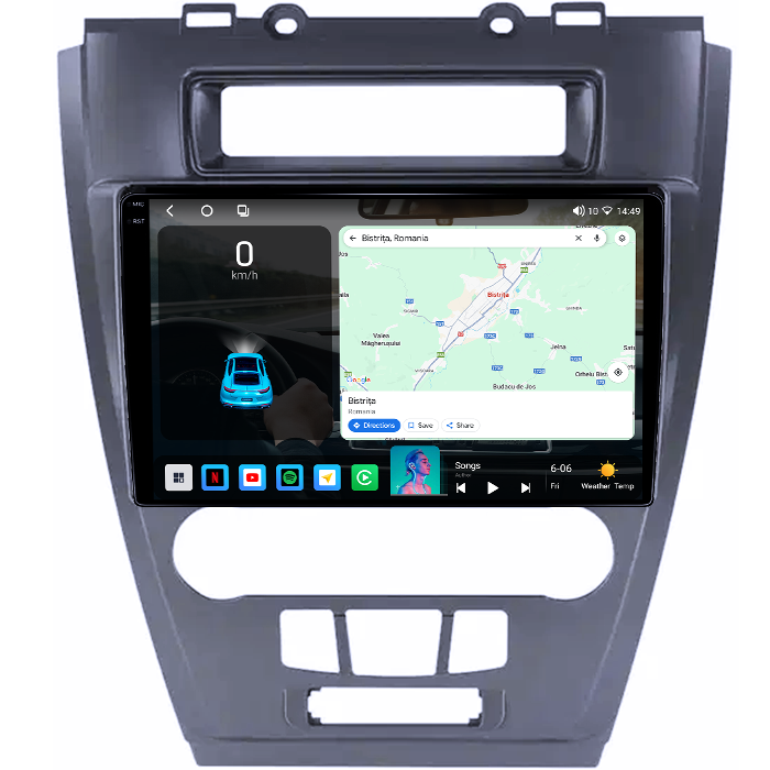 Navigatie dedicata Ford Mondeo 2009-2012, 4GB RAM 64GB ROM, Procesor Qualcomm Octacore, Android 14, Rezolutie 2K, Display QLED 10", DSP, Carplay&Android Auto, SIM 4G [2]