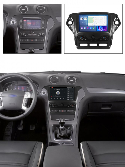 Navigatie dedicata Ford Mondeo 2010-2014, 12GB RAM 256GB ROM, Android 13, Rezolutie 2K, Display QLED, 9", DSP, Carplay, Android Auto, Internet, Youtube, Waze, Wi Fi, USB [7]