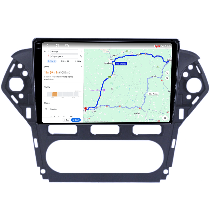 Navigatie dedicata Ford Mondeo 2010-2014, 4GB RAM 64GB ROM, Octacore, Android 14, Display QLED 1K 10", Carplay&Android Auto, SIM 4G, Ventilator Activ [5]