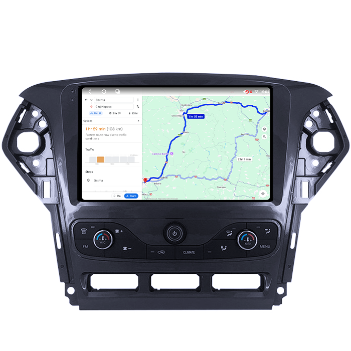 Navigatie dedicata Ford Mondeo 2010-2014, 4GB RAM 64GB ROM, Octacore, Android 14, Display QLED 1K 9", Carplay&Android Auto, SIM 4G, Ventilator Activ [5]