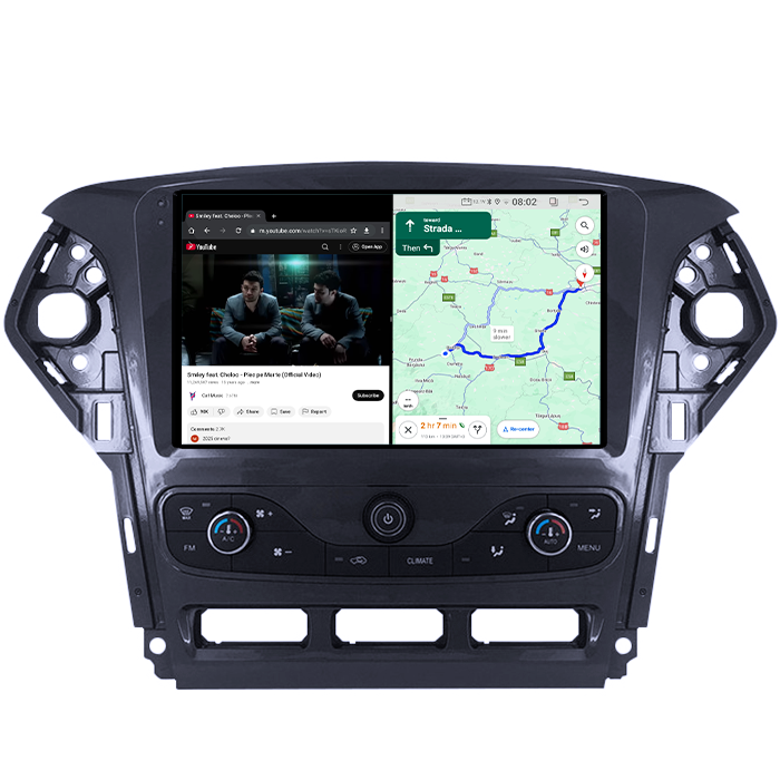 Navigatie dedicata Ford Mondeo 2010-2014, 4GB RAM 64GB ROM, Quadcore, Android 14, Display QLED 1K 9", DSP, Carplay&Android Auto, Suport camere AHD [4]