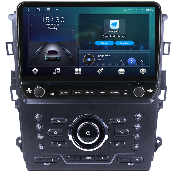 Navigatie dedicata Ford Mondeo 2014-2019 Tesla cu butoane rotative model 2024, 4GB RAM 64GB ROM, Procesor Quadcore, Android 14, Display QLED 10", DSP, Carplay&Android Auto [7]