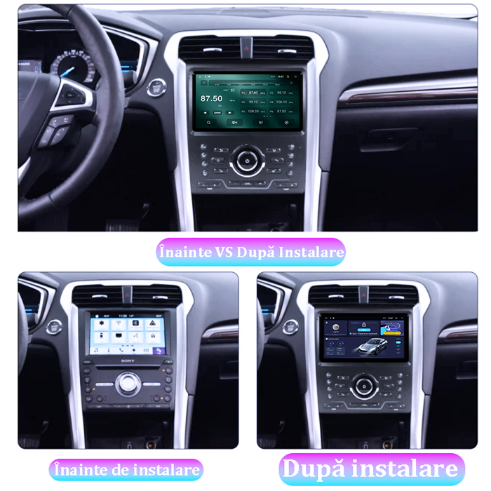 Navigatie dedicata Ford Mondeo 2014-2019, 4GB RAM 64GB ROM, Quadcore, Android 14, Display QLED 1K 9", DSP, Carplay&Android Auto, Suport camere AHD [5]