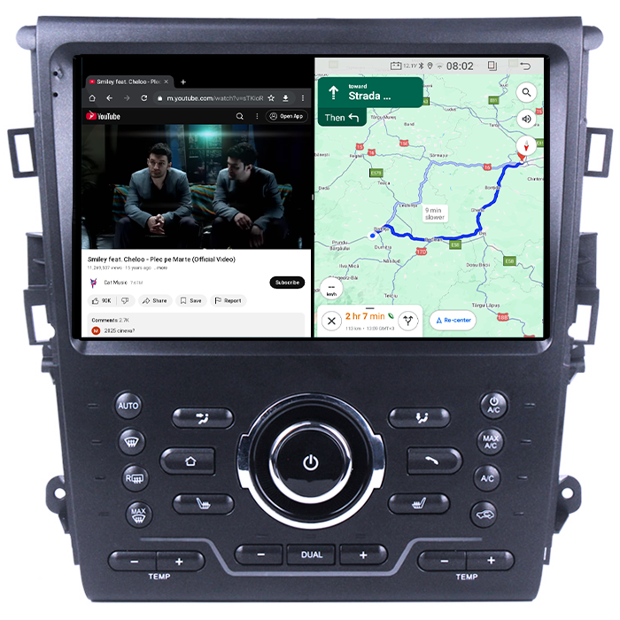 Navigatie dedicata Ford Mondeo 2014-2019, 4GB RAM 64GB ROM, Quadcore, Android 14, Display QLED 1K 9", DSP, Carplay&Android Auto, Suport camere AHD [4]