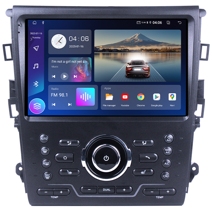Navigatie dedicata Ford Mondeo 2014-2019, 4GB RAM 64GB ROM, Quadcore, Android 14, Display QLED 1K 9", DSP, Carplay&Android Auto, Suport camere AHD [3]