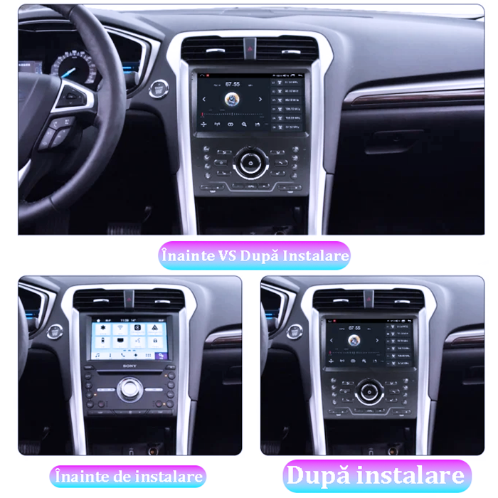 Navigatie dedicata Ford Mondeo 2014-2019, 4GB RAM 64GB ROM, Procesor Qualcomm Octacore, Android 14, Rezolutie 2K, Display QLED 9", DSP, Carplay&Android Auto, SIM 4G [7]