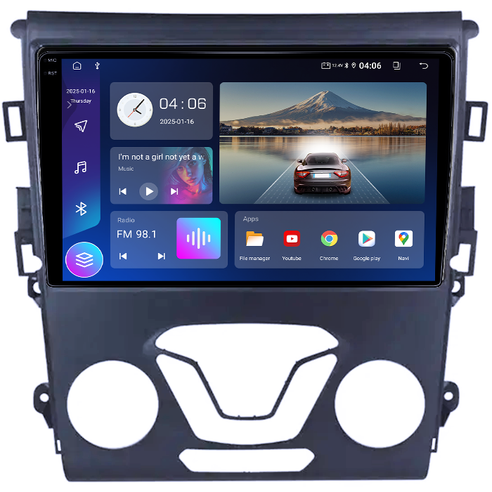 Navigatie dedicata Ford Mondeo 2014-2019, 4GB RAM 64GB ROM, Quadcore, Android 14, Display QLED 1K 9", DSP, Carplay&Android Auto, Suport camere AHD [2]