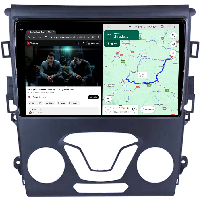 Navigatie dedicata Ford Mondeo 2014-2019, 4GB RAM 64GB ROM, Quadcore, Android 14, Display QLED 1K 9", DSP, Carplay&Android Auto, Suport camere AHD [3]