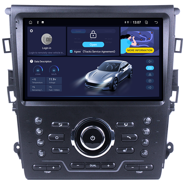 Navigatie dedicata Ford Mondeo 2014-2019, 8GB RAM 128GB ROM, Octacore, Platforma TS18, Android 13, Display QLED 9”, Suporta camera 360º, DSP, Carplay&Android Auto, SIM 4G, Ventilator Activ [2]