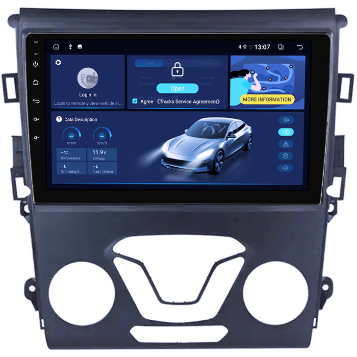 Navigatie dedicata Ford Mondeo 2014-2019, 8GB RAM 128GB ROM, Octacore, Platforma TS18, Android 13, Display QLED 9”, Suporta camera 360º, DSP, Carplay&Android Auto, SIM 4G, Ventilator Activ [2]
