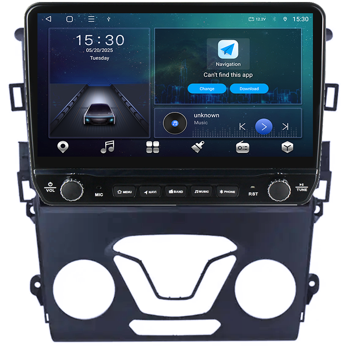 Navigatie dedicata Ford Mondeo 2014-2019 Tesla cu butoane rotative model 2024, 4GB RAM 64GB ROM, Procesor Quadcore, Android 14, Display QLED 10", DSP, Carplay&Android Auto [6]