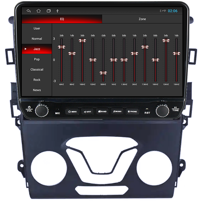 Navigatie dedicata Ford Mondeo 2014-2019 Tesla cu butoane rotative model 2024, 4GB RAM 64GB ROM, Procesor Quadcore, Android 14, Display QLED 10", DSP, Carplay&Android Auto [2]