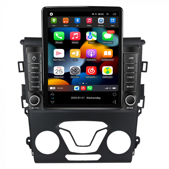 Navigatie dedicata Ford Mondeo 2014-2019 ,Tesla Style, ANDROID 13,Carplay&Android Auto, 10 inch , 8+128GB, Internet, Aplicatii, Waze, Gps [2]