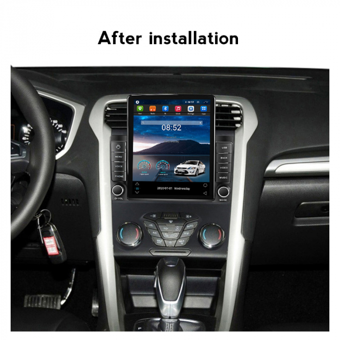 Navigatie dedicata Ford Mondeo 2014-2019 ,Tesla Style, ANDROID 13,Carplay&Android Auto, 10 inch , 8+128GB, Internet, Aplicatii, Waze, Gps [4]