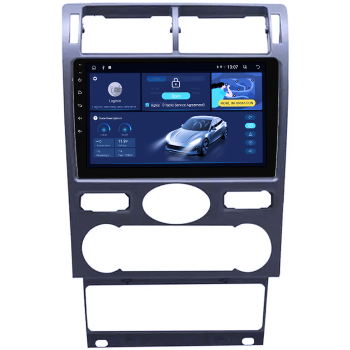 Navigatie dedicata Ford Mondeo 3 2000-2007, 8GB RAM 128GB ROM, Octacore, Platforma TS18, Android 13, Display QLED 9”, Suporta camera 360º, DSP, Carplay&Android Auto, SIM 4G, Ventilator Activ [2]