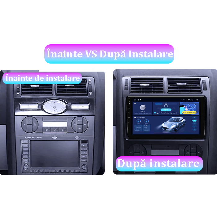Navigatie dedicata Ford Mondeo 3 2000-2007, 8GB RAM 128GB ROM, Octacore, Platforma TS18, Android 13, Display QLED 9”, Suporta camera 360º, DSP, Carplay&Android Auto, SIM 4G, Ventilator Activ [3]