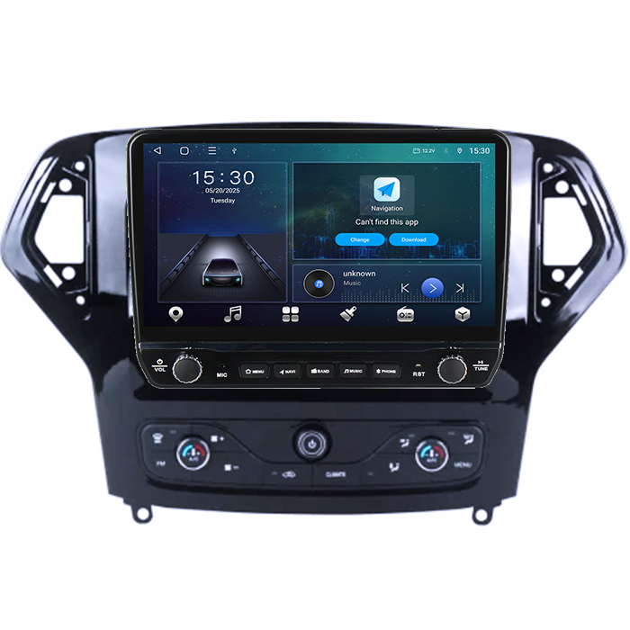 Navigatie dedicata Ford Mondeo 2006-2010 Tesla cu butoane rotative model 2024, 4GB RAM 64GB ROM, Procesor Quadcore, Android 14, Display QLED 10", DSP, Carplay&Android Auto [5]