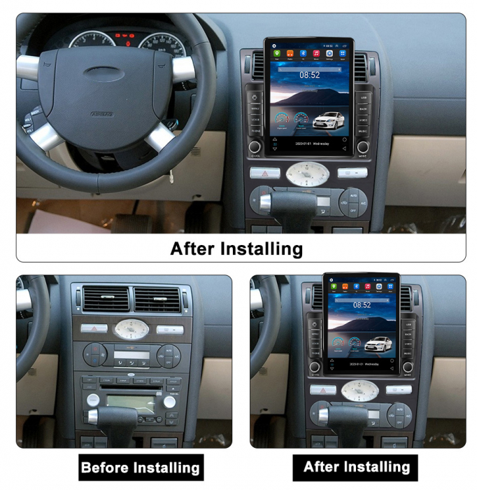 Navigatie dedicata Ford Mondeo 3 2000-2007 ,Tesla Style, ANDROID 13,Carplay&Android Auto, 10 inch , 8+128GB, Internet, Aplicatii, Waze, Gps [3]