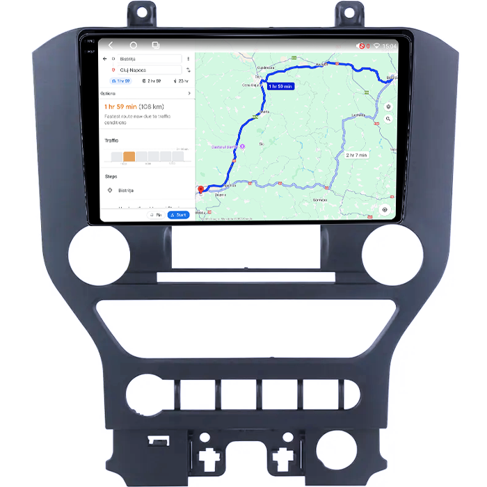 Navigatie dedicata Ford Mustang 2014-2021, 4GB RAM 64GB ROM, Octacore, Android 14, Display QLED 1K 9", Carplay&Android Auto, SIM 4G, Ventilator Activ [5]