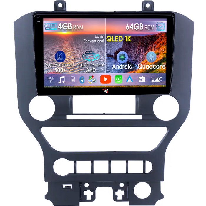 Navigatie dedicata Ford Mustang 2014-2021, 4GB RAM 64GB ROM, Octacore, Android 14, Display QLED 1K 9", Carplay&Android Auto, SIM 4G, Ventilator Activ [1]