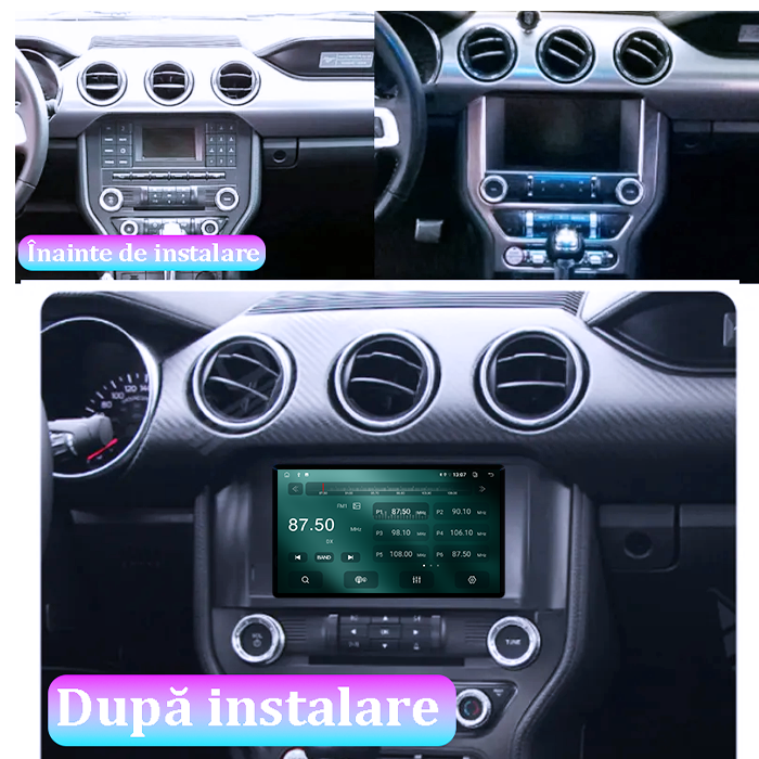 Navigatie dedicata Ford Mustang 2014-2021, 8GB RAM 128GB ROM, Octacore, Platforma TS18, Android 13, Display QLED 9”, Suporta camera 360º, DSP, Carplay&Android Auto, SIM 4G, Ventilator Activ [3]