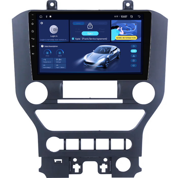 Navigatie dedicata Ford Mustang 2014-2021, 8GB RAM 128GB ROM, Octacore, Platforma TS18, Android 13, Display QLED 9”, Suporta camera 360º, DSP, Carplay&Android Auto, SIM 4G, Ventilator Activ [2]