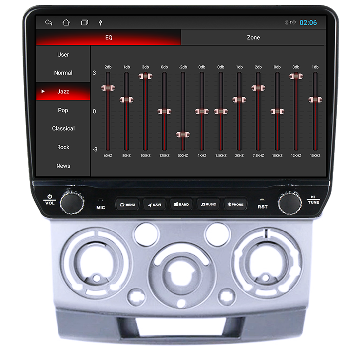 Navigatie dedicata Ford Ranger 2006-2011 Tesla cu butoane rotative model 2024, 4GB RAM 64GB ROM, Procesor Quadcore, Android 14, Display QLED 10", DSP, Carplay&Android Auto [2]