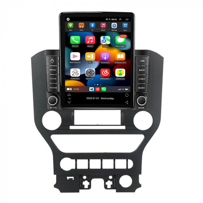 Navigatie dedicata Ford Mustang 2014-2021 ,Tesla Style, ANDROID 13,Carplay&Android Auto, 10 inch , 8+128GB, Internet, Aplicatii, Waze, Gps [2]