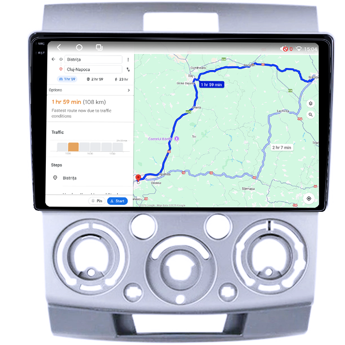 Navigatie dedicata Ford Ranger 2006-2011, 4GB RAM 64GB ROM, Octacore, Android 14, Display QLED 1K 9", Carplay&Android Auto, SIM 4G, Ventilator Activ [5]