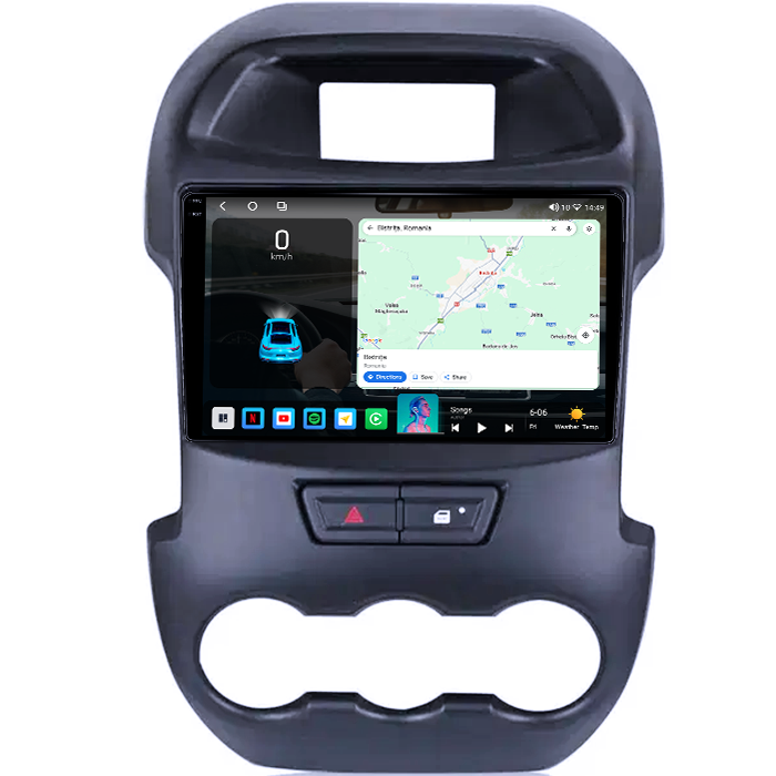 Navigatie dedicata Ford Ranger 2011-2016, 4GB RAM 64GB ROM, Octacore, Android 14, Display QLED 1K 9", Carplay&Android Auto, SIM 4G, Ventilator Activ [2]
