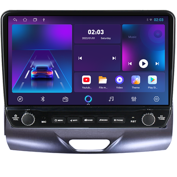 Navigatie dedicata Ford Ranger 2015-2020 Tesla cu butoane rotative model 2024, 4GB RAM 64GB ROM, Procesor Quadcore, Android 14, Display QLED 10", DSP, Carplay&Android Auto [6]