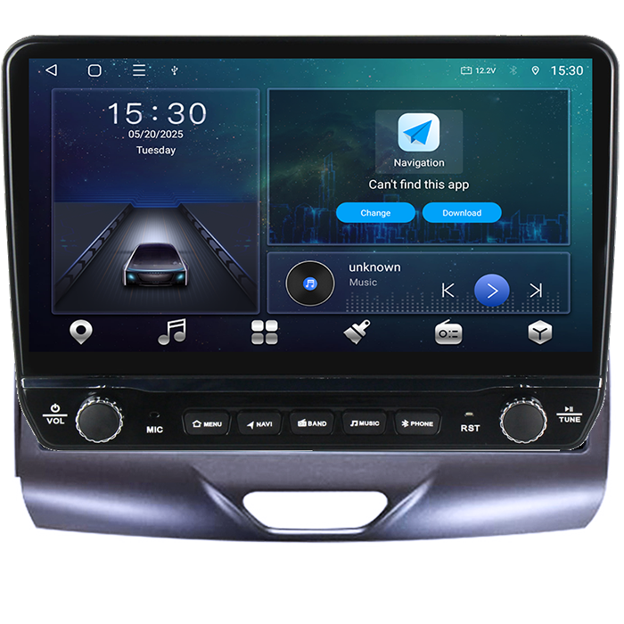 Navigatie dedicata Ford Ranger 2015-2020 Tesla cu butoane rotative model 2024, 4GB RAM 64GB ROM, Procesor Quadcore, Android 14, Display QLED 10", DSP, Carplay&Android Auto [7]