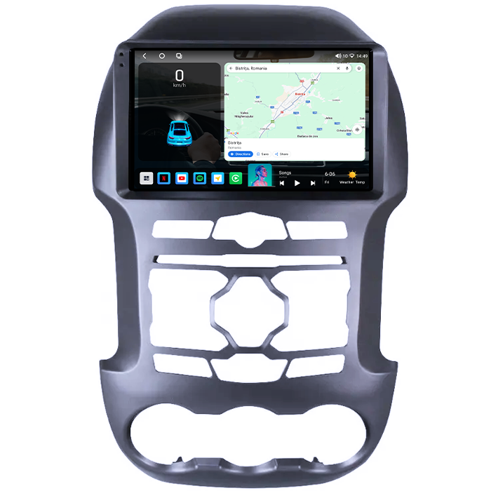 Navigatie dedicata Ford Ranger 2012-2014, 4GB RAM 64GB ROM, Octacore, Android 14, Display QLED 1K 9", Carplay&Android Auto, SIM 4G, Ventilator Activ [2]
