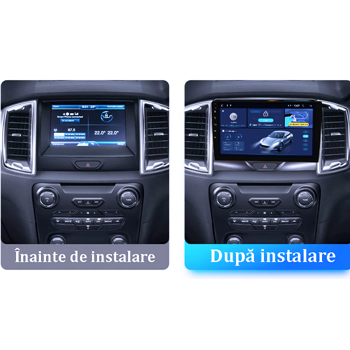 Navigatie dedicata Ford Ranger 2015-2020, 4GB RAM 64GB ROM, Octacore, Android 14, Display QLED 1K 9", Carplay&Android Auto, SIM 4G, Ventilator Activ [5]