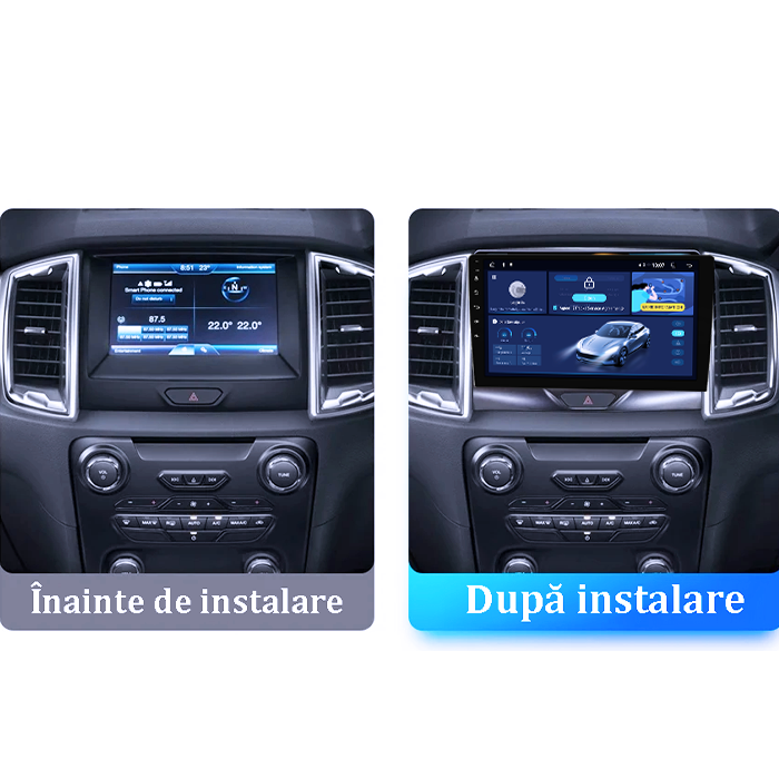Navigatie dedicata Ford Ranger 2015-2020, 4GB RAM 64GB ROM, Quadcore, Android 14, Display QLED 1K 9", DSP, Carplay&Android Auto, Suport camere AHD [5]