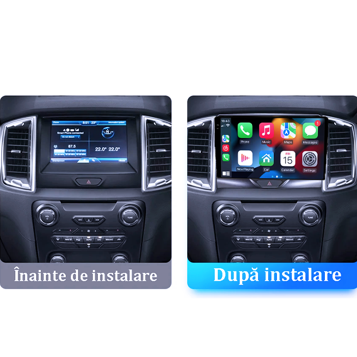 Navigatie dedicata Ford Ranger 2015-2020, 4GB RAM 64GB ROM, Procesor Qualcomm Octacore, Android 14, Rezolutie 2K, Display QLED 9", DSP, Carplay&Android Auto, SIM 4G [7]
