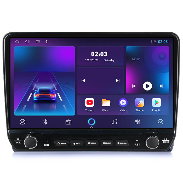 Navigatie dedicata Ford Transit (2000-2014) Tesla cu butoane rotative model 2024, 4GB RAM 64GB ROM, Procesor Quadcore, Android 14, Display QLED 10", DSP, Carplay&Android Auto [6]