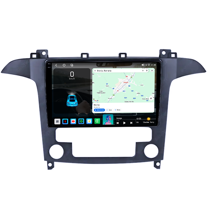 Navigatie dedicata Ford S-Max 2006-2015, 4GB RAM 64GB ROM, Octacore, Android 14, Display QLED 1K 9", Carplay&Android Auto, SIM 4G, Ventilator Activ [2]