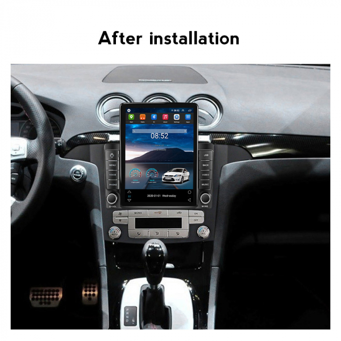 Navigatie dedicata Ford S-MAX 2006-2015 ,Tesla Style, ANDROID 13,Carplay&Android Auto, 10 inch , 8+128GB, Internet, Aplicatii, Waze, Gps [4]