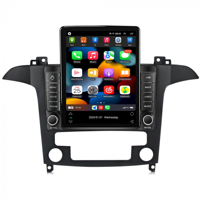 Navigatie dedicata Ford S-MAX 2006-2015 ,Tesla Style, ANDROID 13,Carplay&Android Auto, 10 inch , 8+128GB, Internet, Aplicatii, Waze, Gps [2]