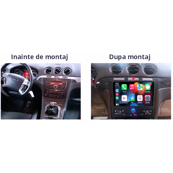 Navigatie dedicata Ford S-Max 2007-2008, 12GB RAM 256GB ROM, Android 14, Rezolutie 2K, Display QLED 9", DSP, Carplay&Android Auto, SIM 4G, Ventilator Activ, Suport Camere 360 [2]