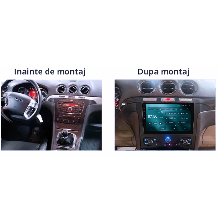 Navigatie dedicata Ford S-Max 2007-2008, 4GB RAM 64GB ROM, Octacore, Android 14, Display QLED 1K 9", Carplay&Android Auto, SIM 4G, Ventilator Activ [4]