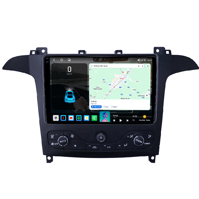 Navigatie dedicata Ford S-Max 2007-2008, 4GB RAM 64GB ROM, Octacore, Android 14, Display QLED 1K 9", Carplay&Android Auto, SIM 4G, Ventilator Activ [2]