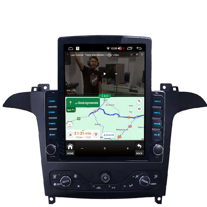 Navigatie dedicata Ford S-Max 2007-2008, Tesla Style, 4GB RAM 64GB ROM, Octa Core, Display 10" QLED, Carplay&Android Auto, Android 13, Ventilator Activ [4]
