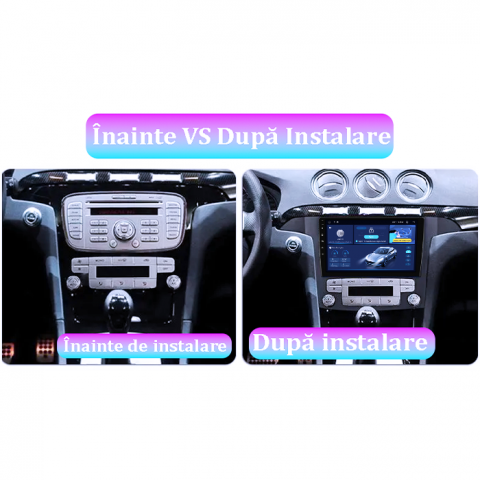 Navigatie dedicata Ford S-Max 2008-2010, 4GB RAM 64GB ROM, Quadcore, Android 14, Display QLED 1K 9", DSP, Carplay&Android Auto, Suport camere AHD [4]