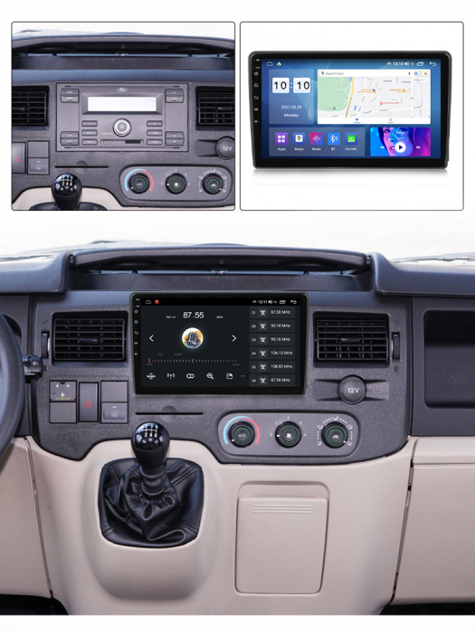(Resigilata) Navigatie dedicata Ford Transit 2002-2012, 2GB RAM 32GB ROM, Quad Core, Display 9" IPS Full HD, Carplay&Android Auto, Android 14, Suport camere AHD [5]