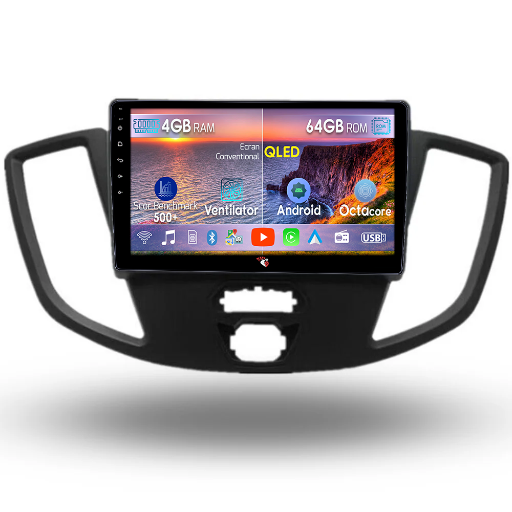 Navigatie dedicata Ford Transit 2012-2019, 4GB RAM 64GB ROM, Octacore, Android 13, Display QLED 9", DSP, Carplay, Android Auto, Internet, Youtube, Waze, WIFI, Bluetooth [1]