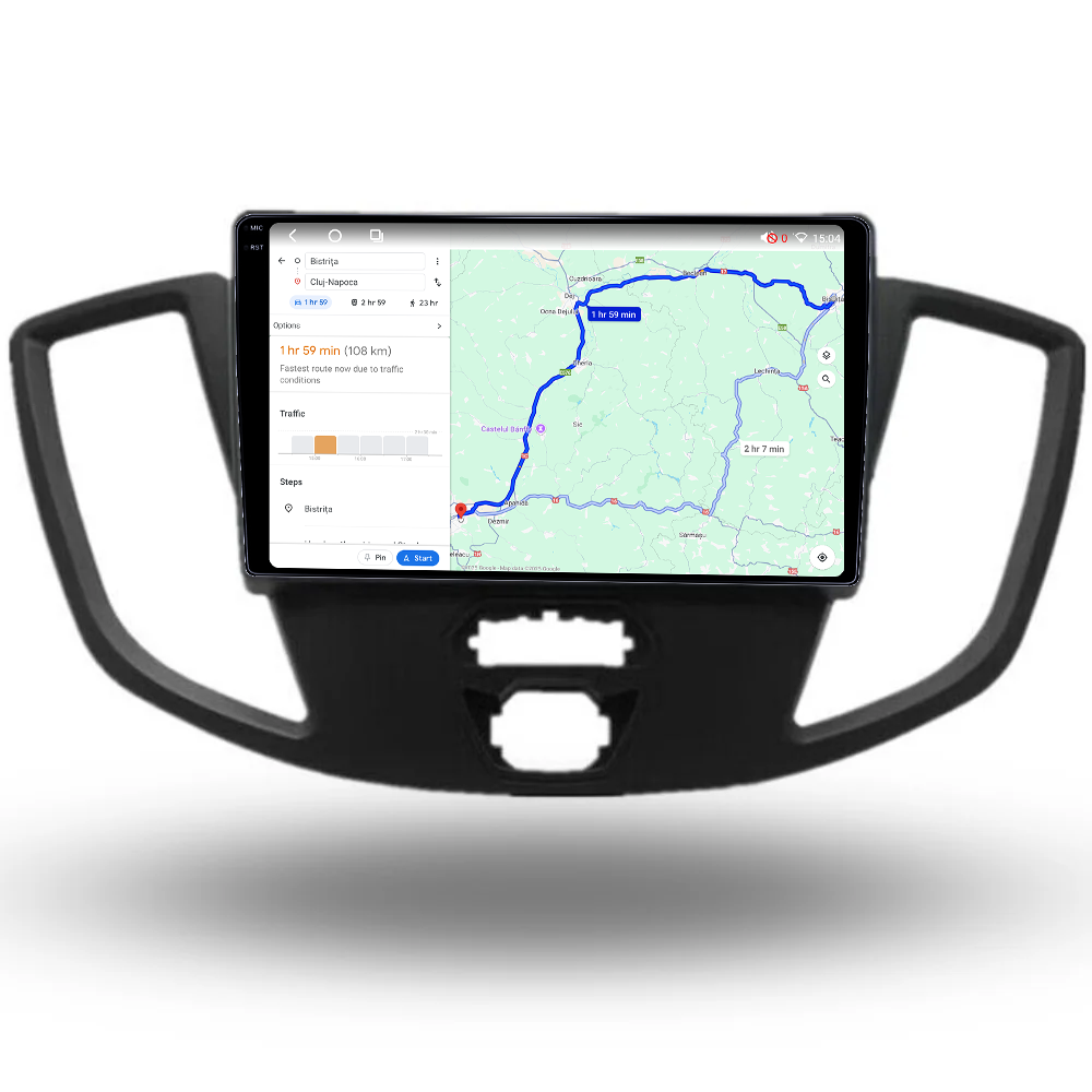 Navigatie dedicata Ford Transit 2012-2019, 4GB RAM 64GB ROM, Octacore, Android 14, Display QLED 1K 9", Carplay&Android Auto, SIM 4G, Ventilator Activ [4]