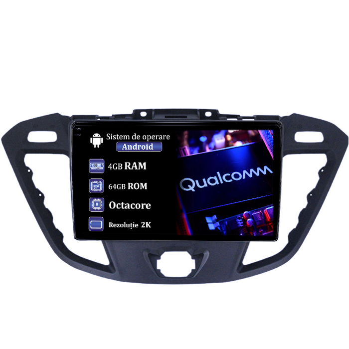 Navigatie dedicata Ford Transit 2012-2019, 4GB RAM 64GB ROM, Procesor Qualcomm Octacore, Android 14, Rezolutie 2K, Display QLED 9", DSP, Carplay&Android Auto, SIM 4G [1]