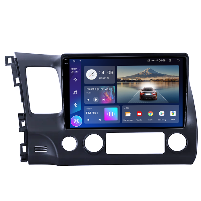 Navigatie dedicata Honda Civic 2006-2011, 4GB RAM 64GB ROM, Procesor Qualcomm Octacore, Android 14, Rezolutie 2K, Display QLED 9", DSP, Carplay&Android Auto, SIM [2]